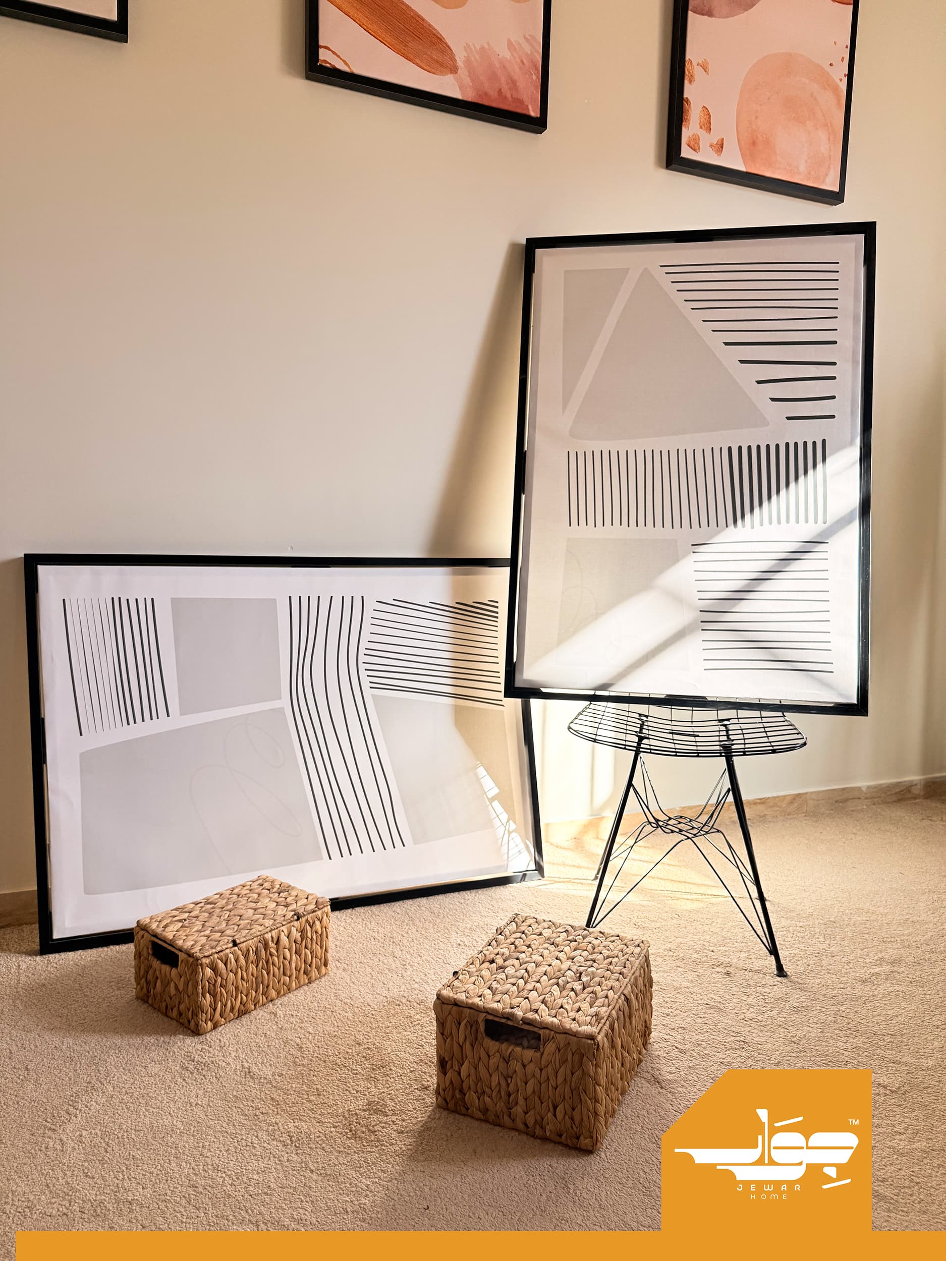 لوحة كانفس بإيطار خشبي 100x70 jw6